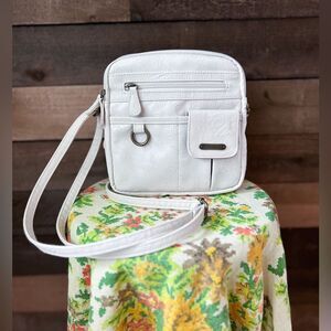 Y2K MultiSac Cream Crossbody Butterfly Stamped Purse Bag